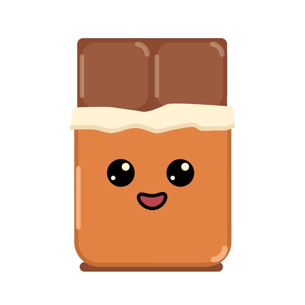 Kawaii chocolate bar cute and funny happy smiling comic character, flat cartoon emotional kawaii piece of milk chocolate, happy sweet mascote for icon logo cover card kids party vector illustration 11419298 Vector Kawaii chocolate bar cute and funny happy smiling comic character, flat cartoon emotional kawaii piece of milk chocolate, happy sweet mascote for icon logo cover card kids party vector illustration 11419298 Vector