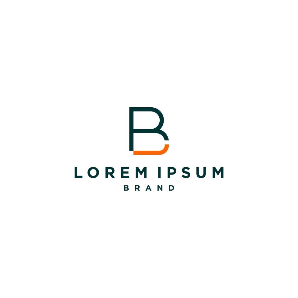 B R RB BR icon logo logotype font vector design in elegant and trendy line monogram style