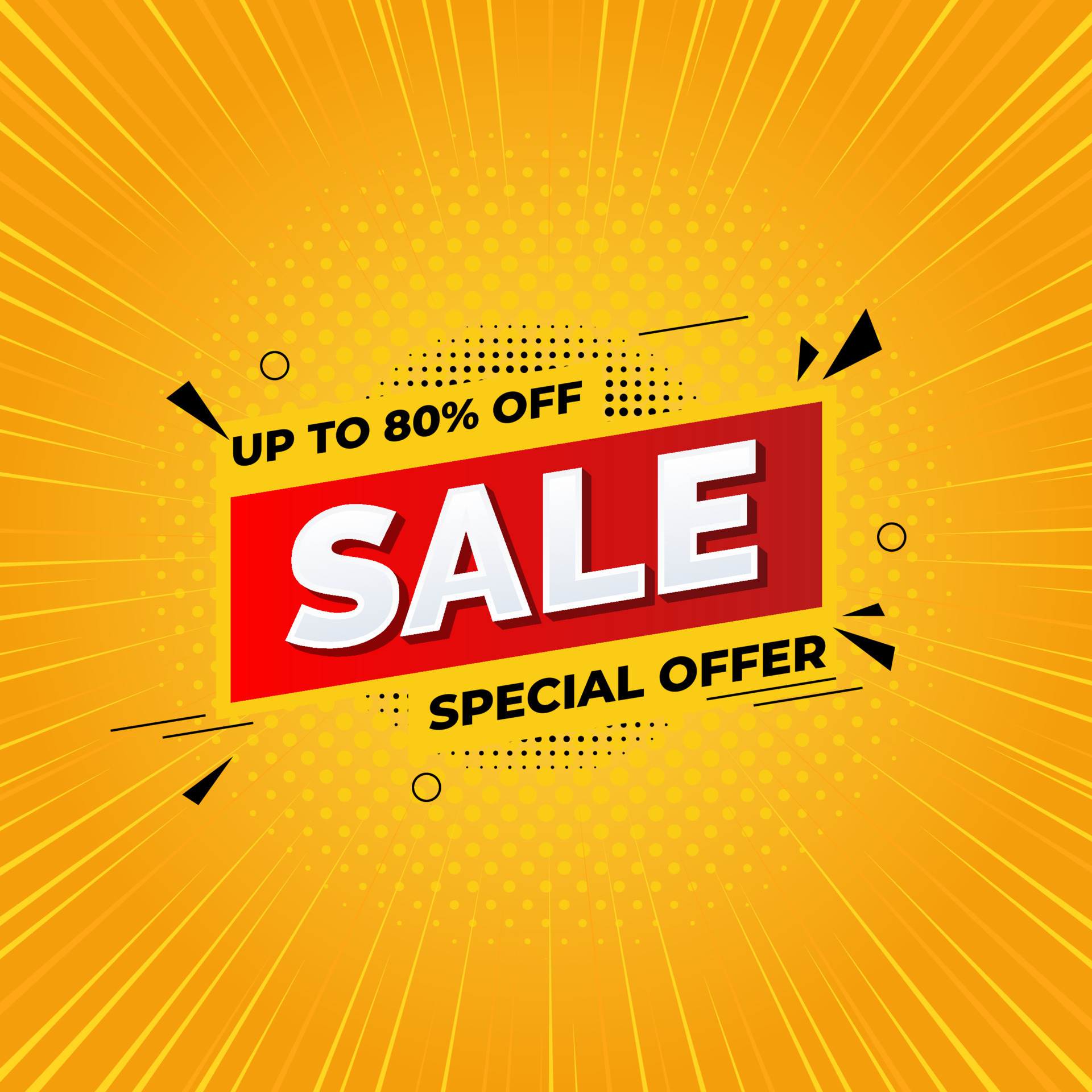 special offer sale banner background with yellow background 11419494 Vector  Art at Vecteezy