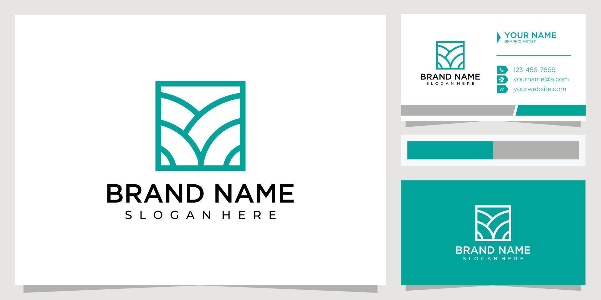 logo simple minimalist landscape view. land logo design concept vector