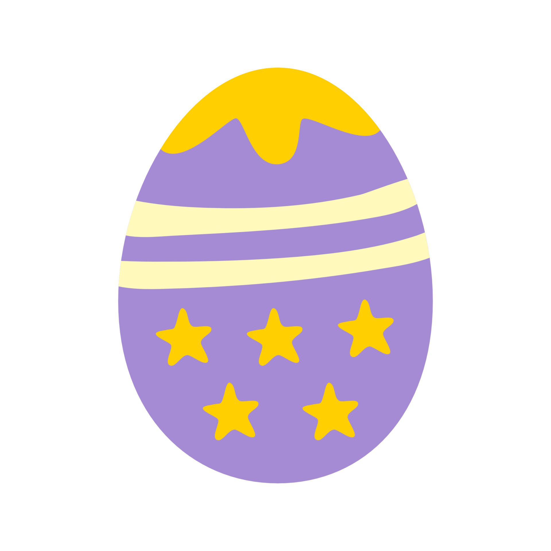 Colorful Painted Easter Eggs (PNG Transparent)