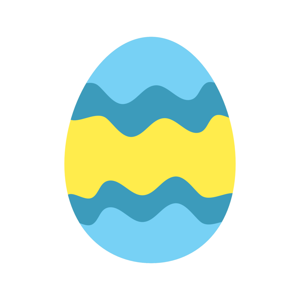lindo huevo de pascua pintado png