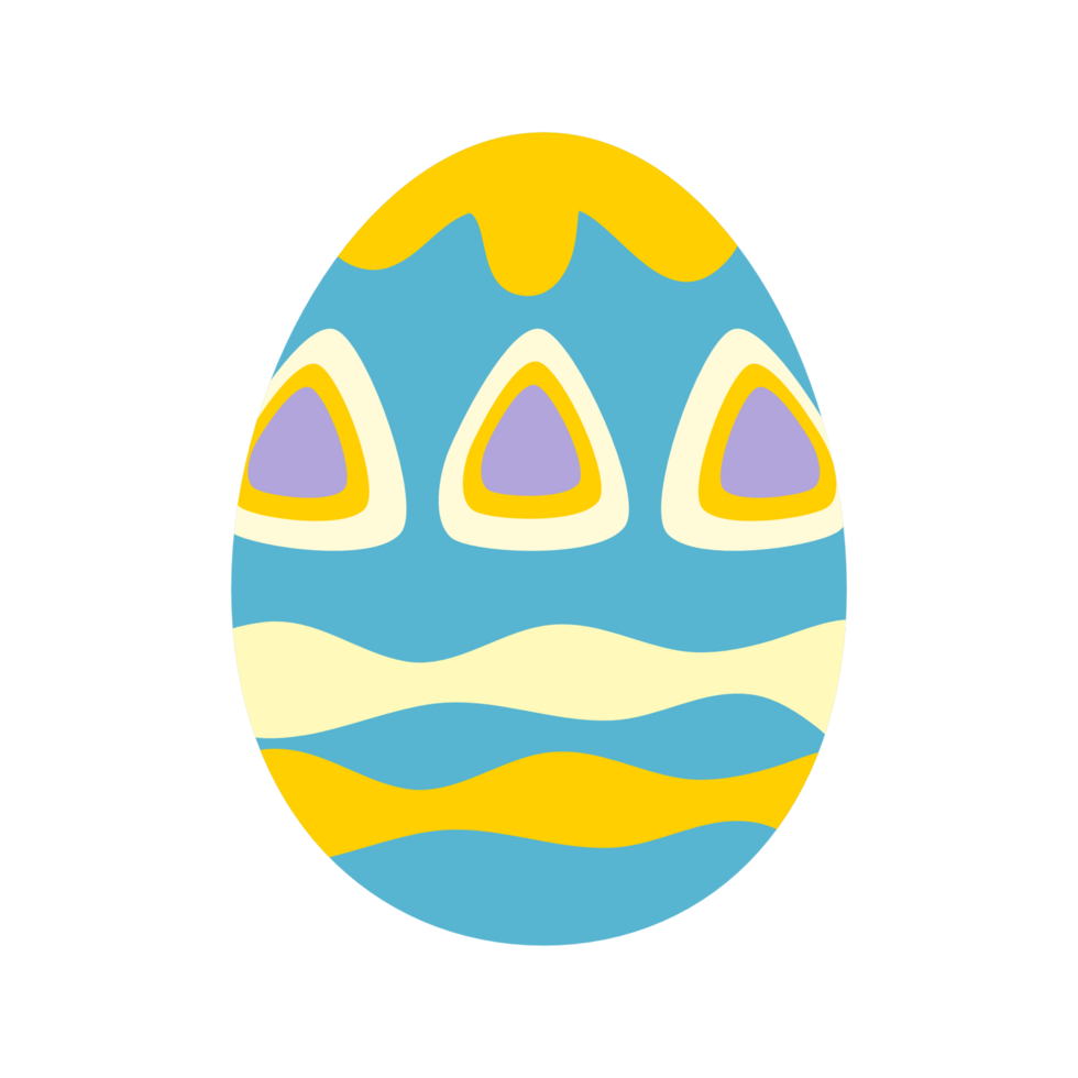 lindo huevo de pascua pintado png