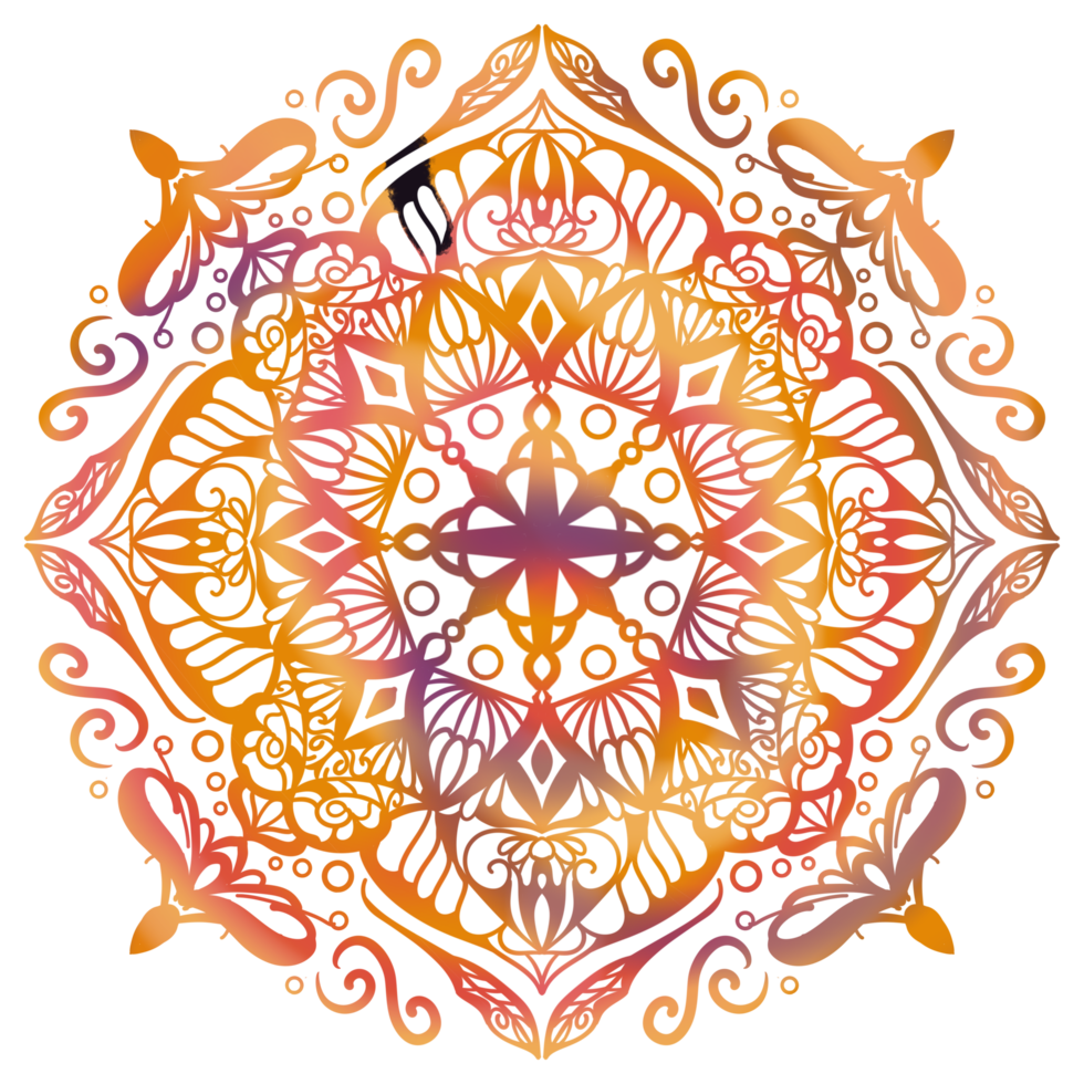 motif géométrique de mandalas, mandala chaud, fleur de vie arc-en-ciel avec lotus, fleur de vie en lotus png