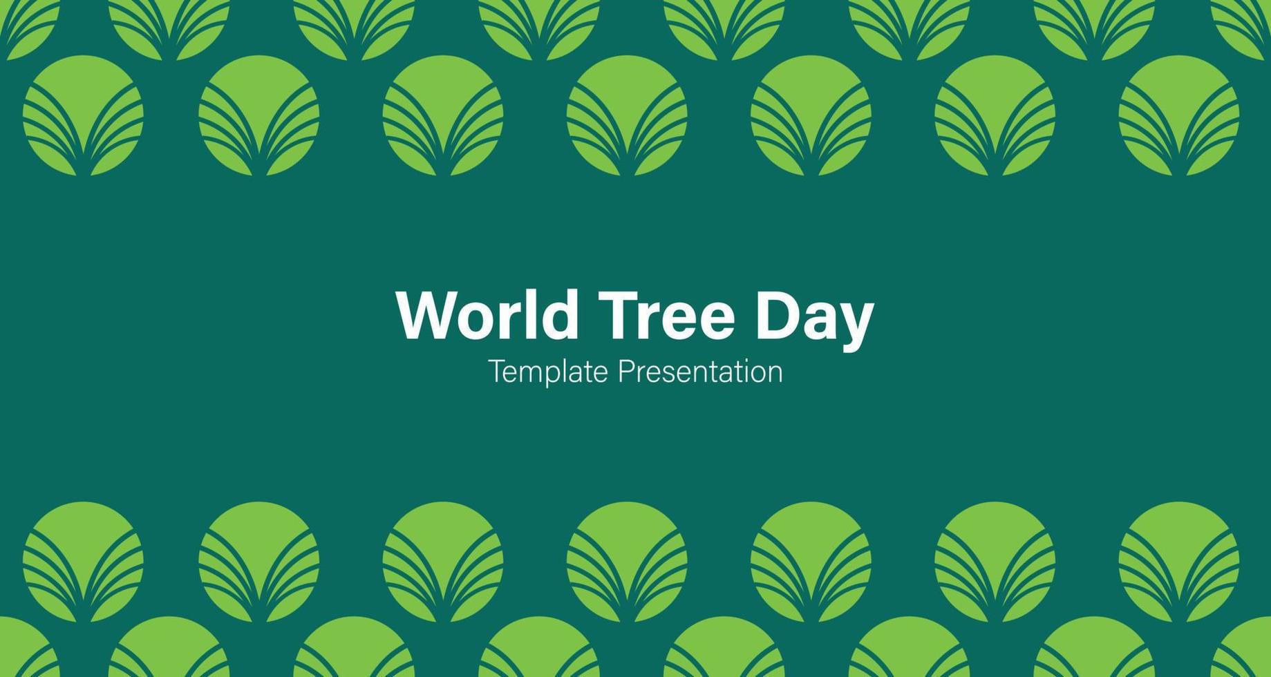 World Tree Day or World Environment Day or World Earth Day Presentation Template with logo, pattern vector