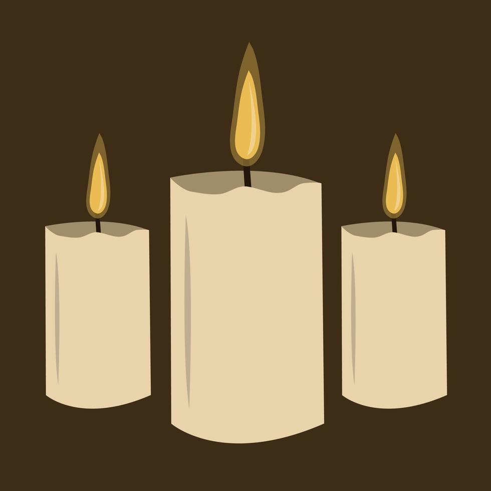 Ilustración de vector de velas para diseño gráfico y elemento decorativo