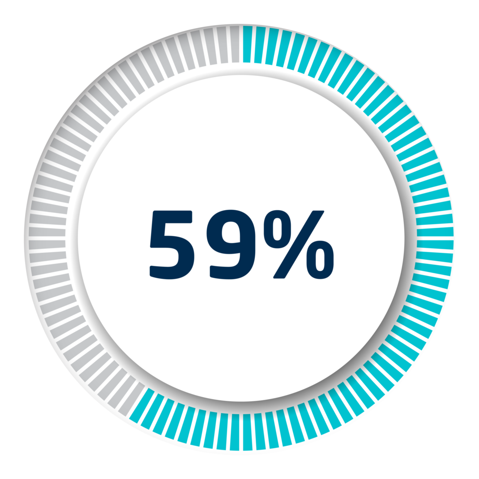 Set of circle percentage diagrams for infographics, 3D design png