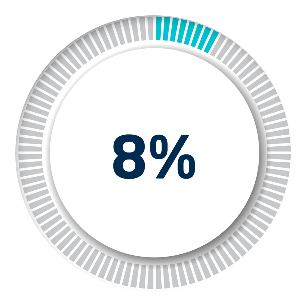 impostato di cerchio percentuale diagrammi per infografica, 3d design png