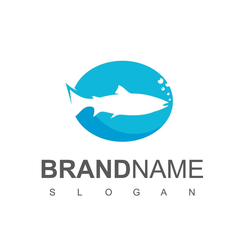 plantilla de diseño de logotipo de pescado vector