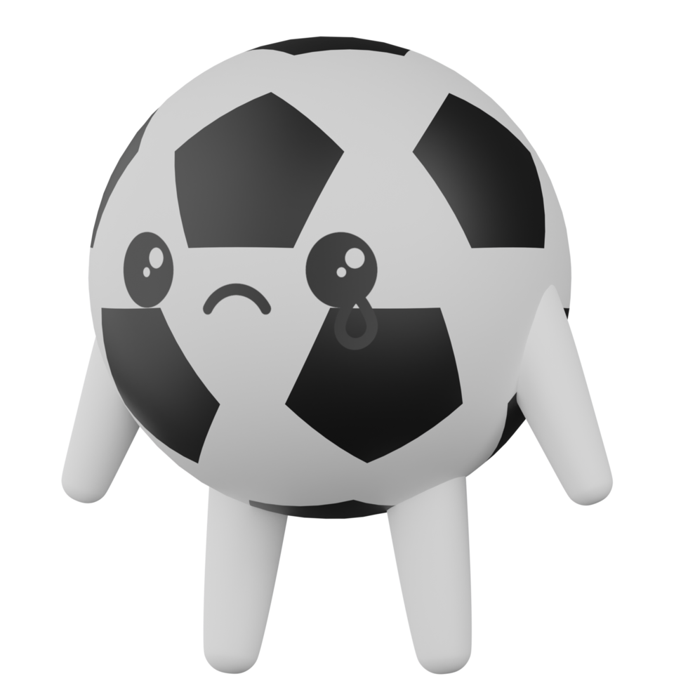 3D Isolated Ball Cartoon Character png