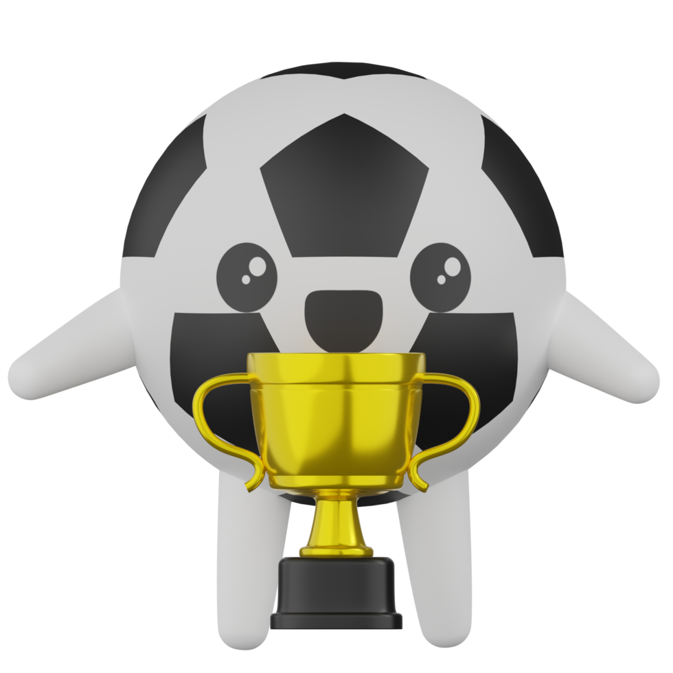 3D Isolated Ball Cartoon Character png