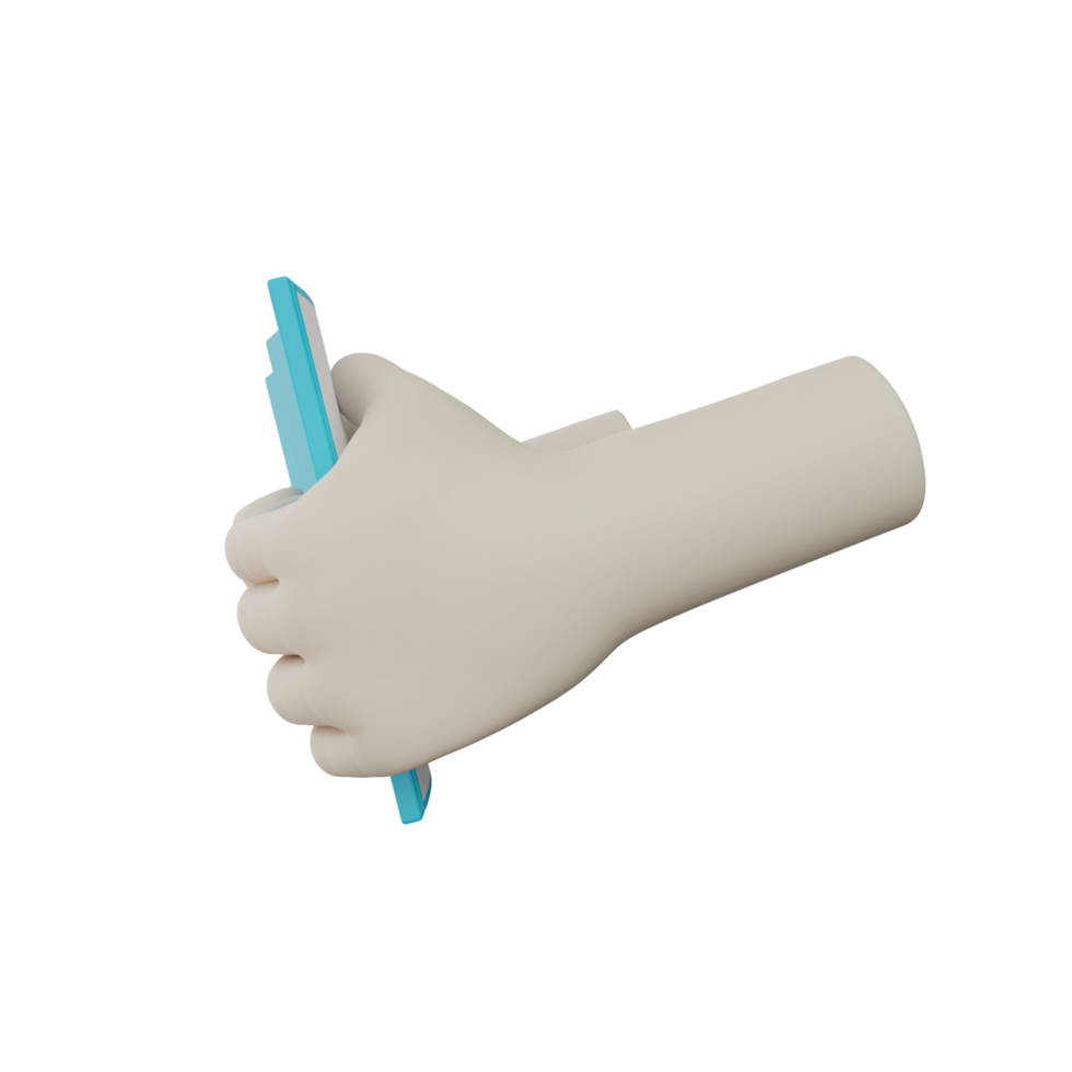 3D Isolated Hand With Things About Education png