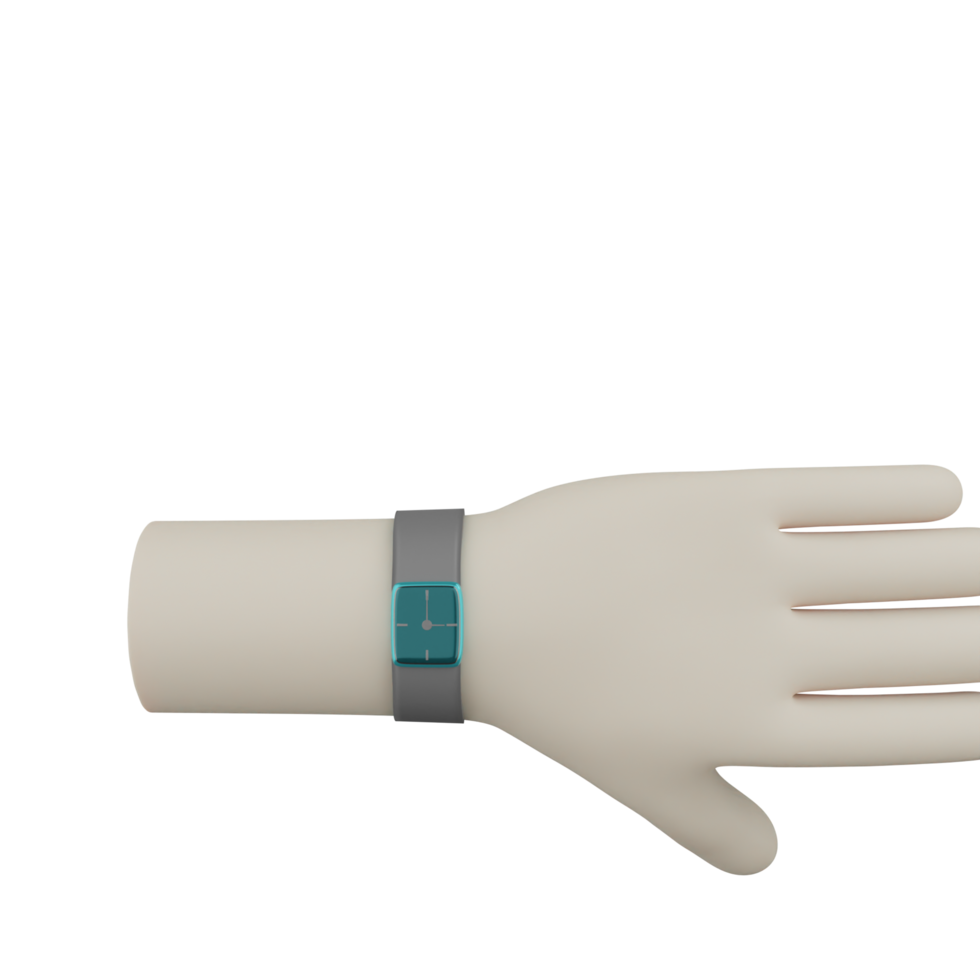 3D Hand With Clock png