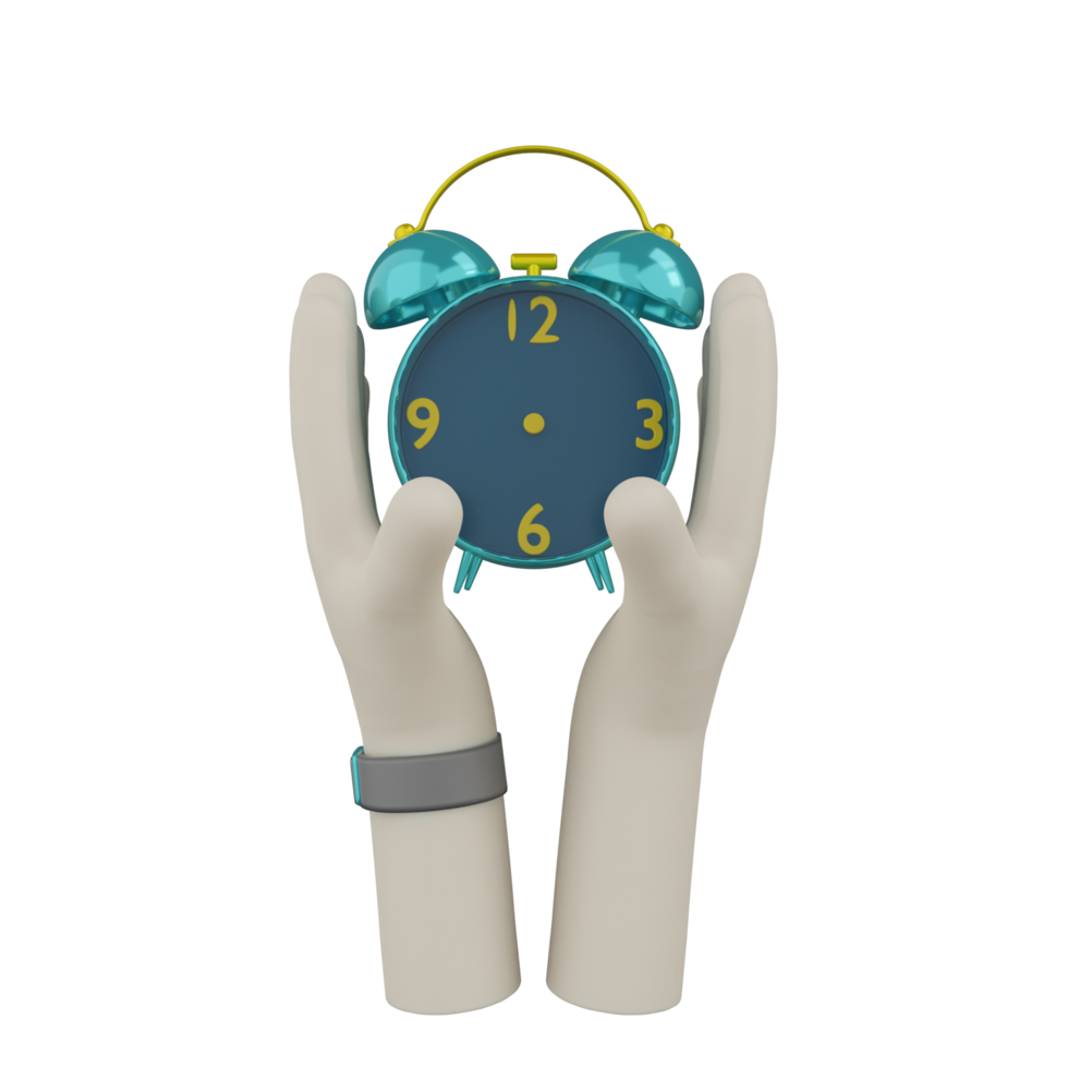 3D Hand With Clock png