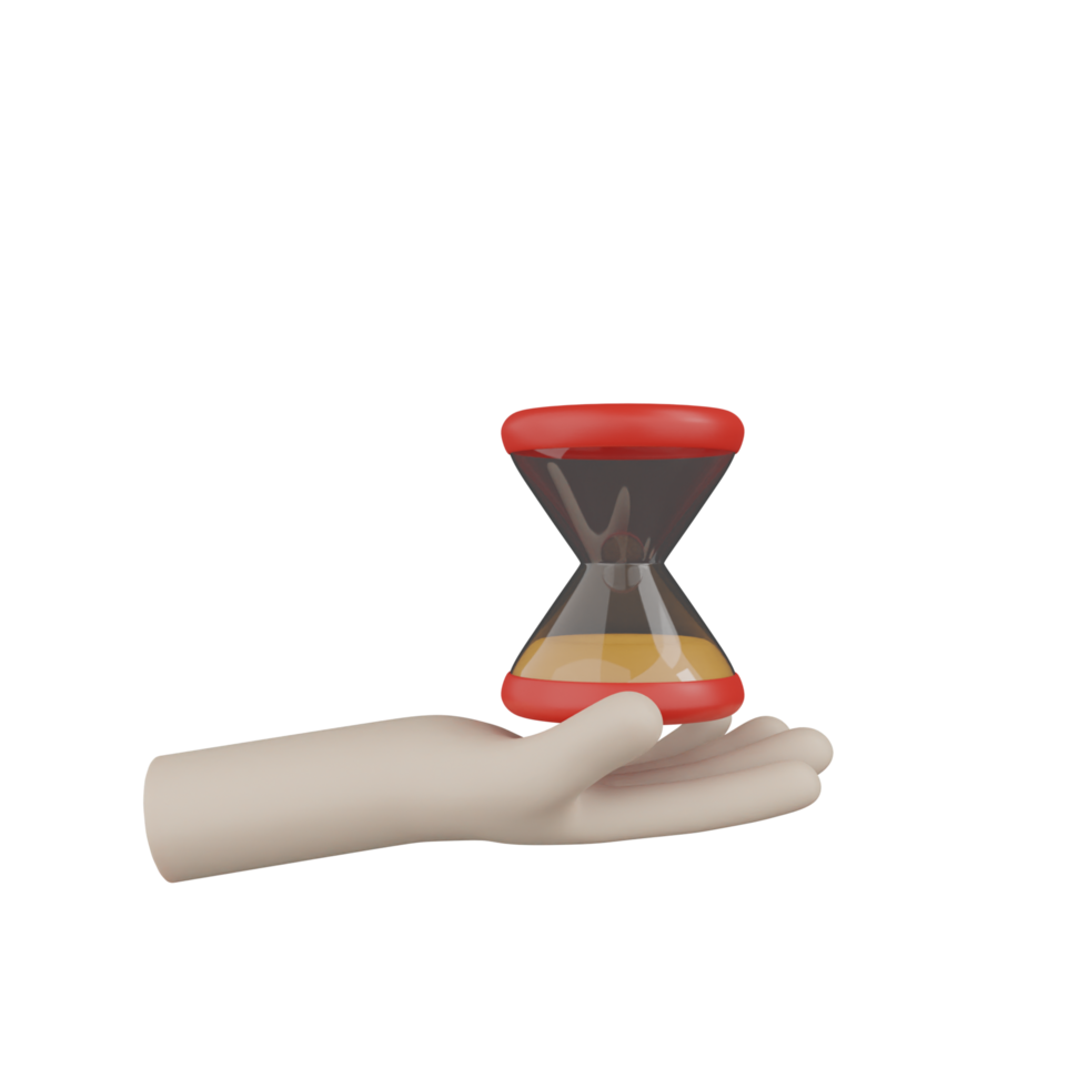 3d hand med klocka png