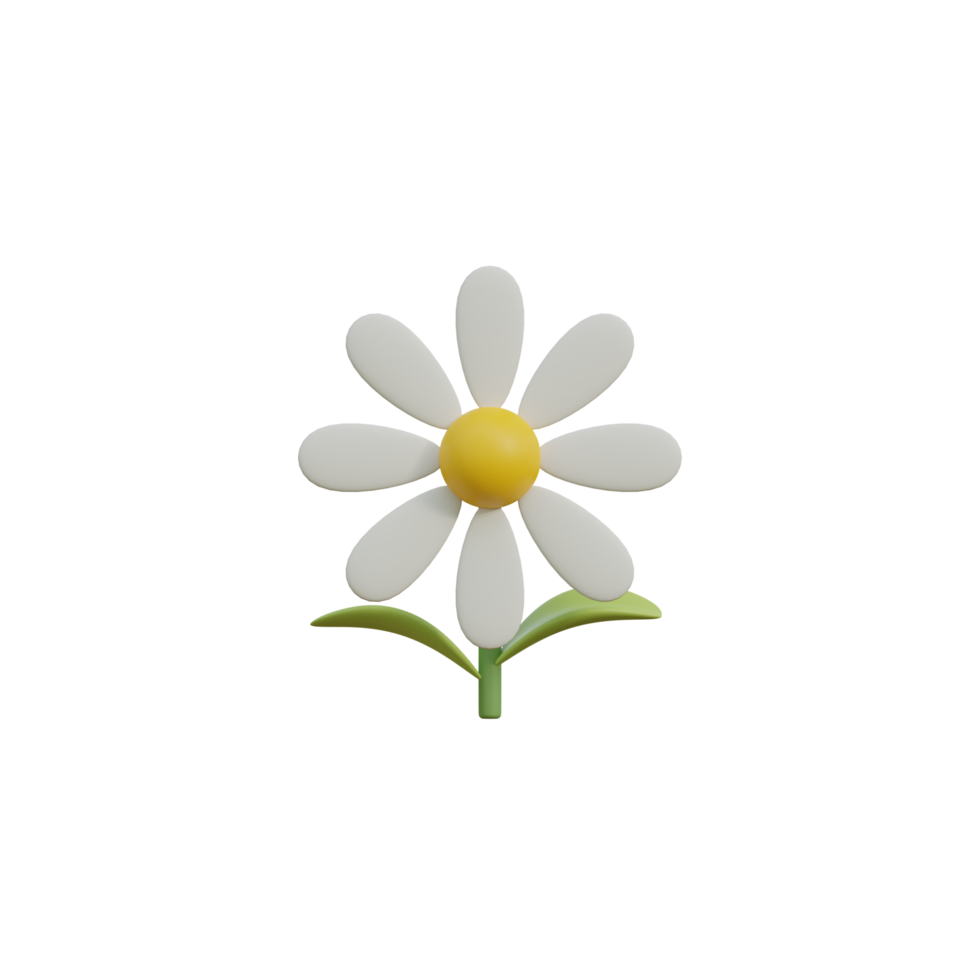 3D Isolated Various Flower png