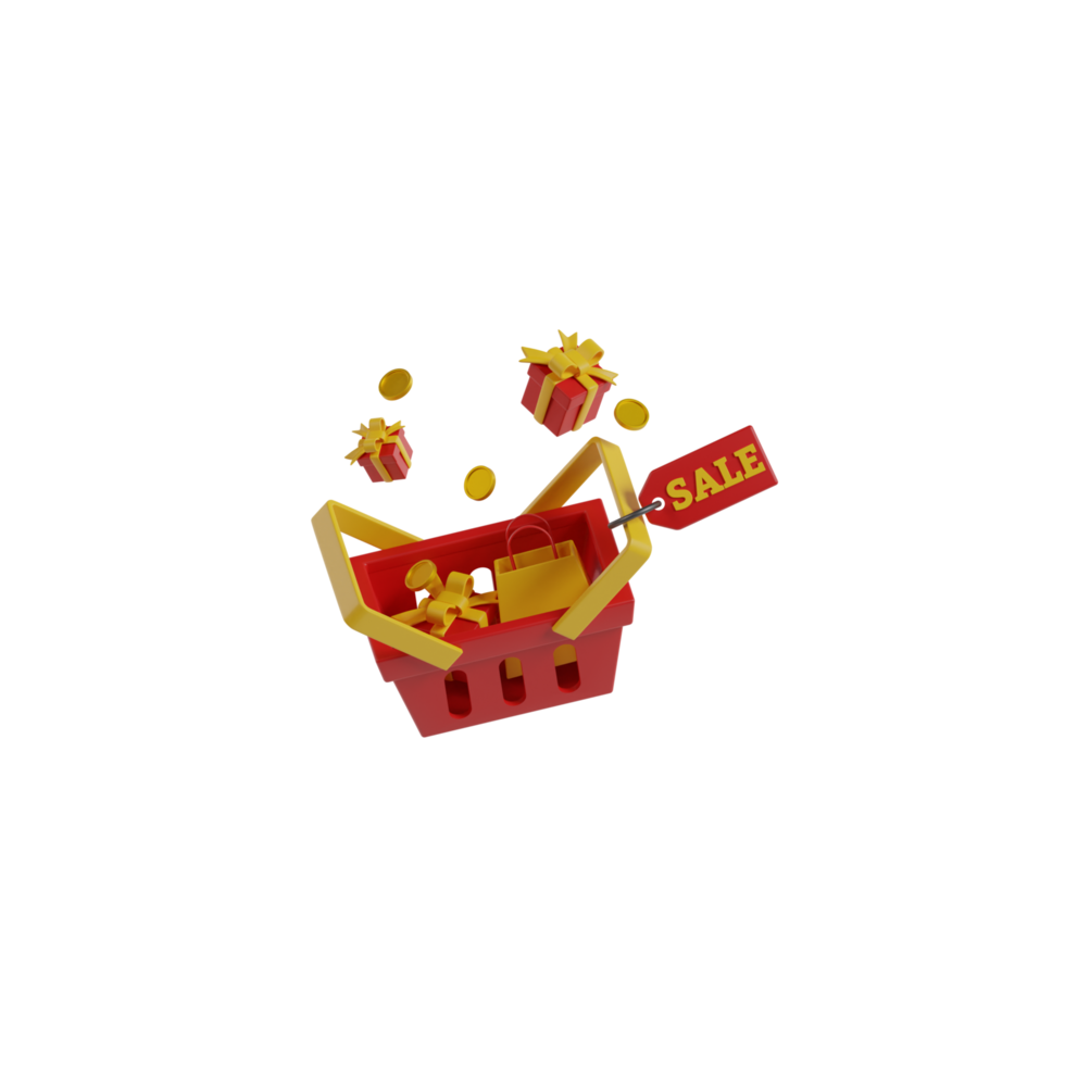 3D Isolated Shopping Icon png
