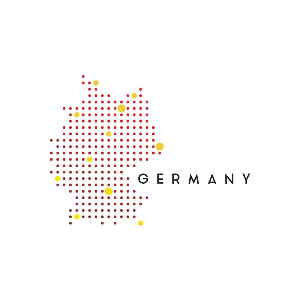 Germany map logo design Template Using dotted  Concept vector