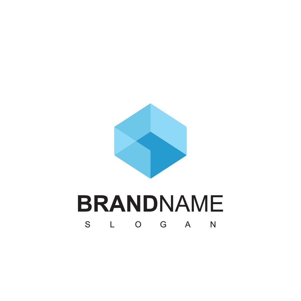Cube Logo Design Template Suitable For Server And Logistic Company Logo vector