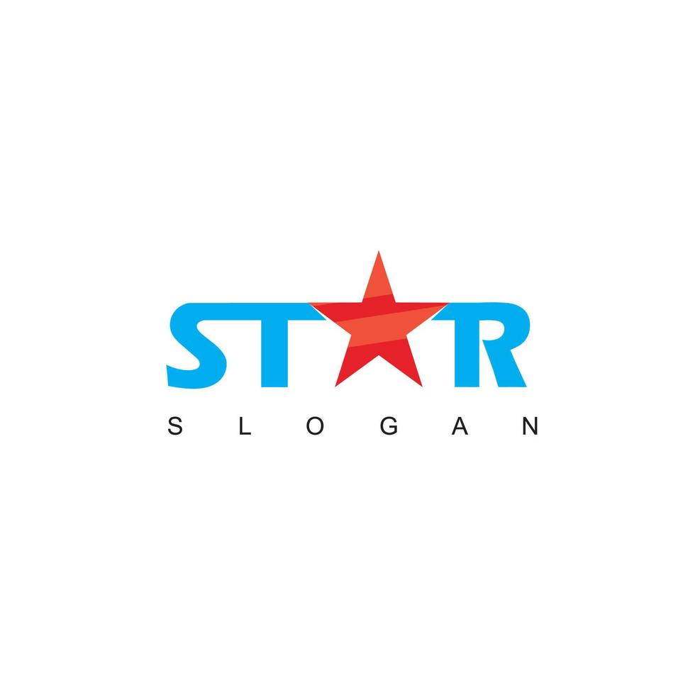 Gold Star Logo Design Vector