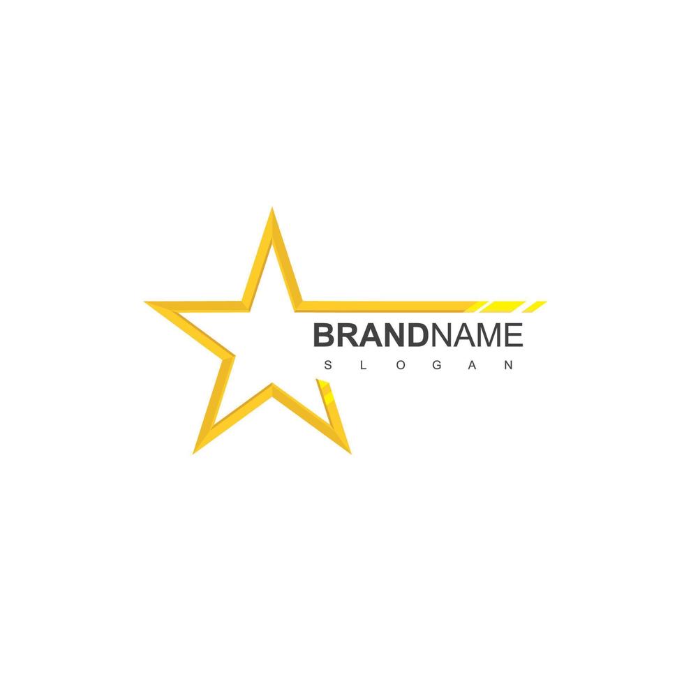 vector de diseño de logotipo de estrella de oro