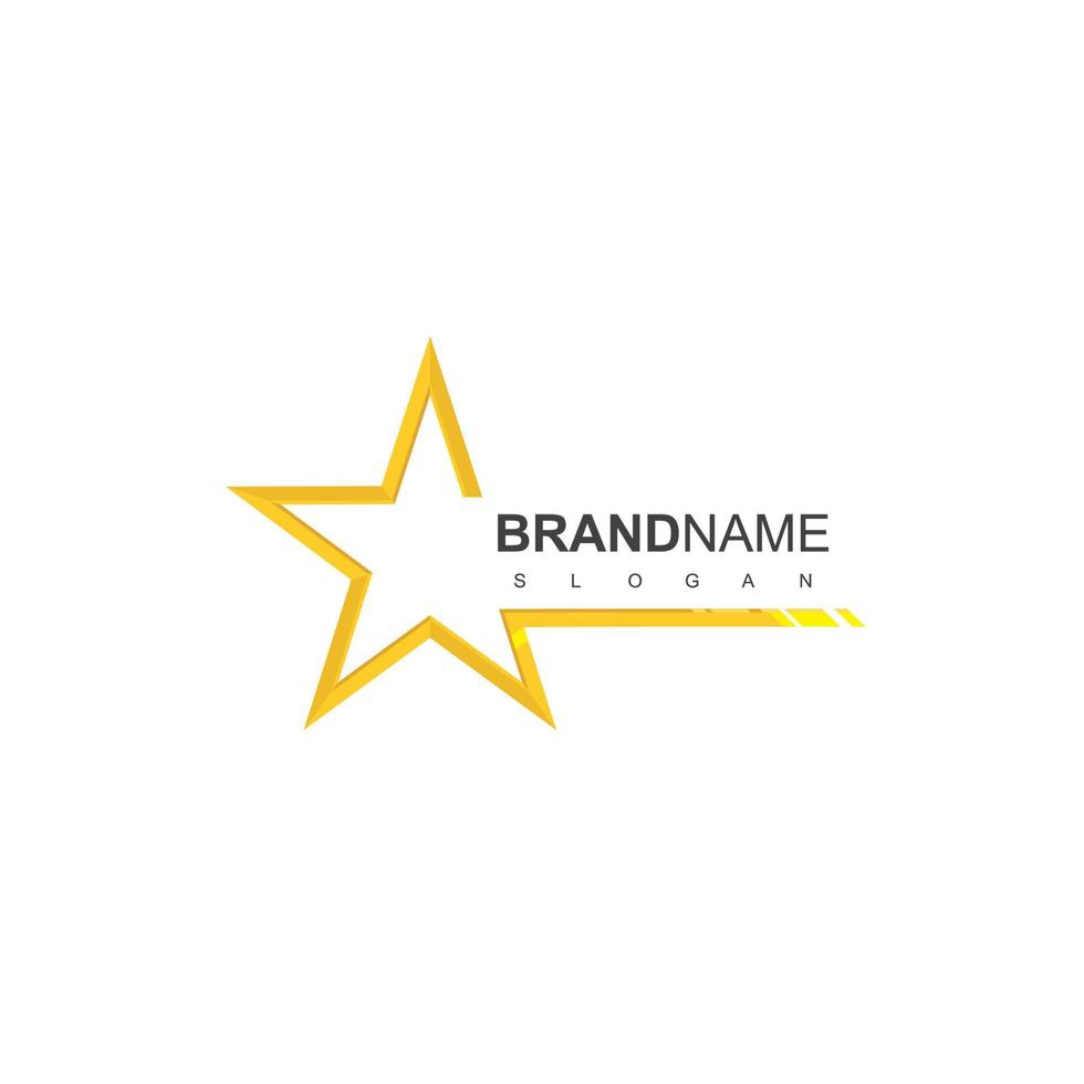 vector de diseño de logotipo de estrella de oro