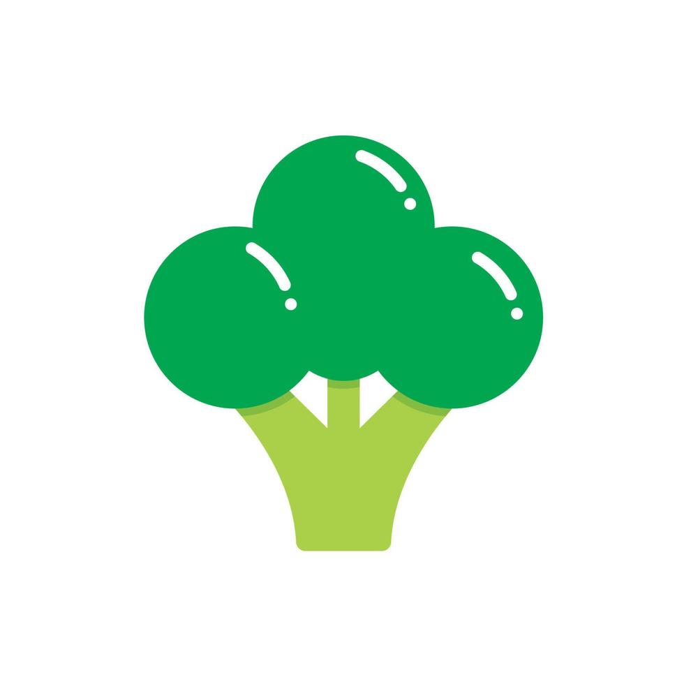 Broccoli Logo, Vegan Label Design Vector