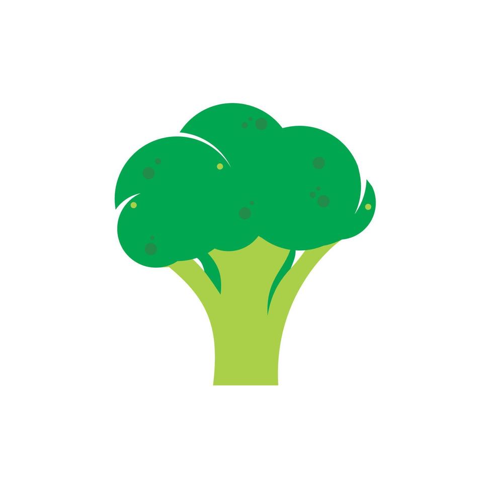 logotipo de brócoli, vector de diseño de etiqueta vegana