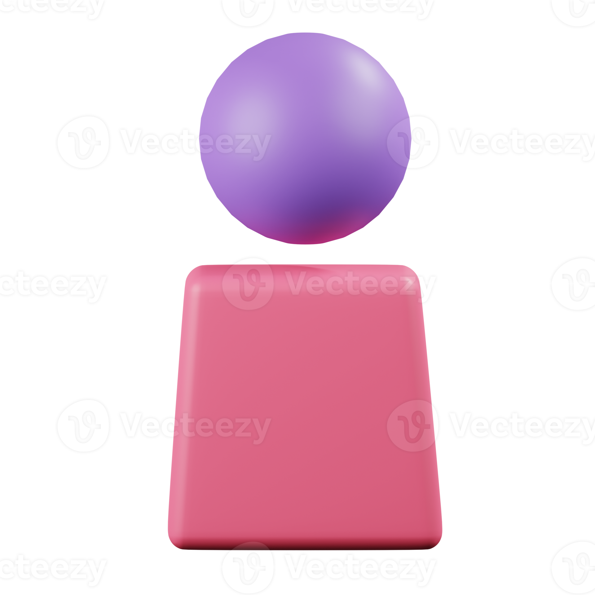 user icon with computer 3d Premium psd