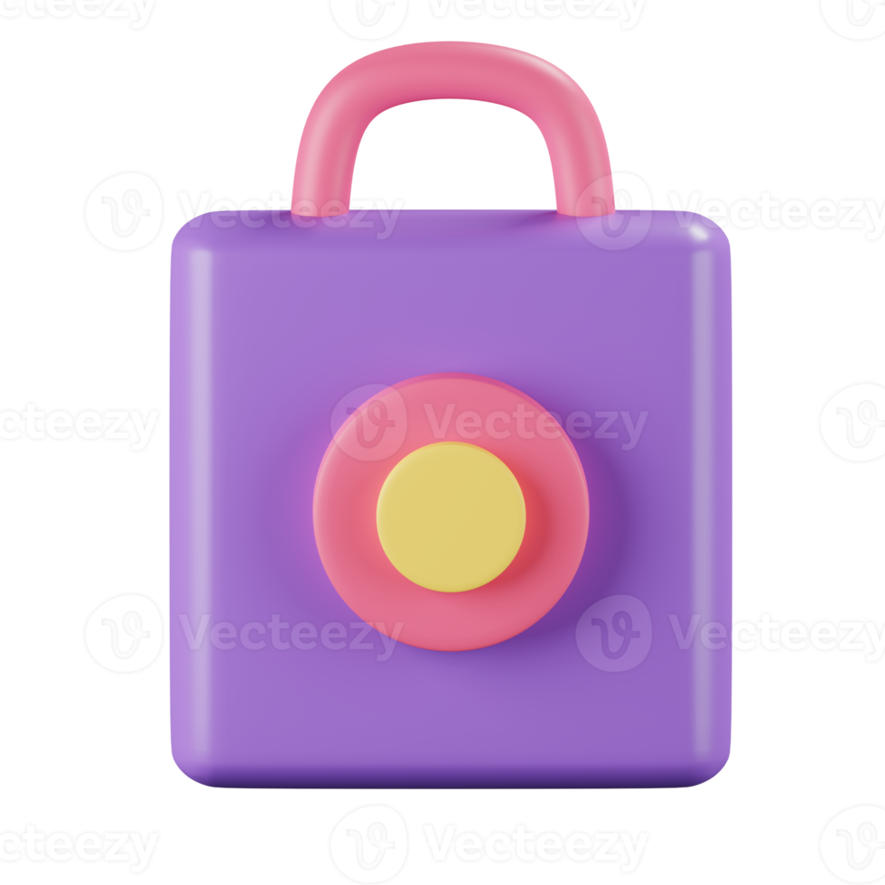 Lock icon 3d png