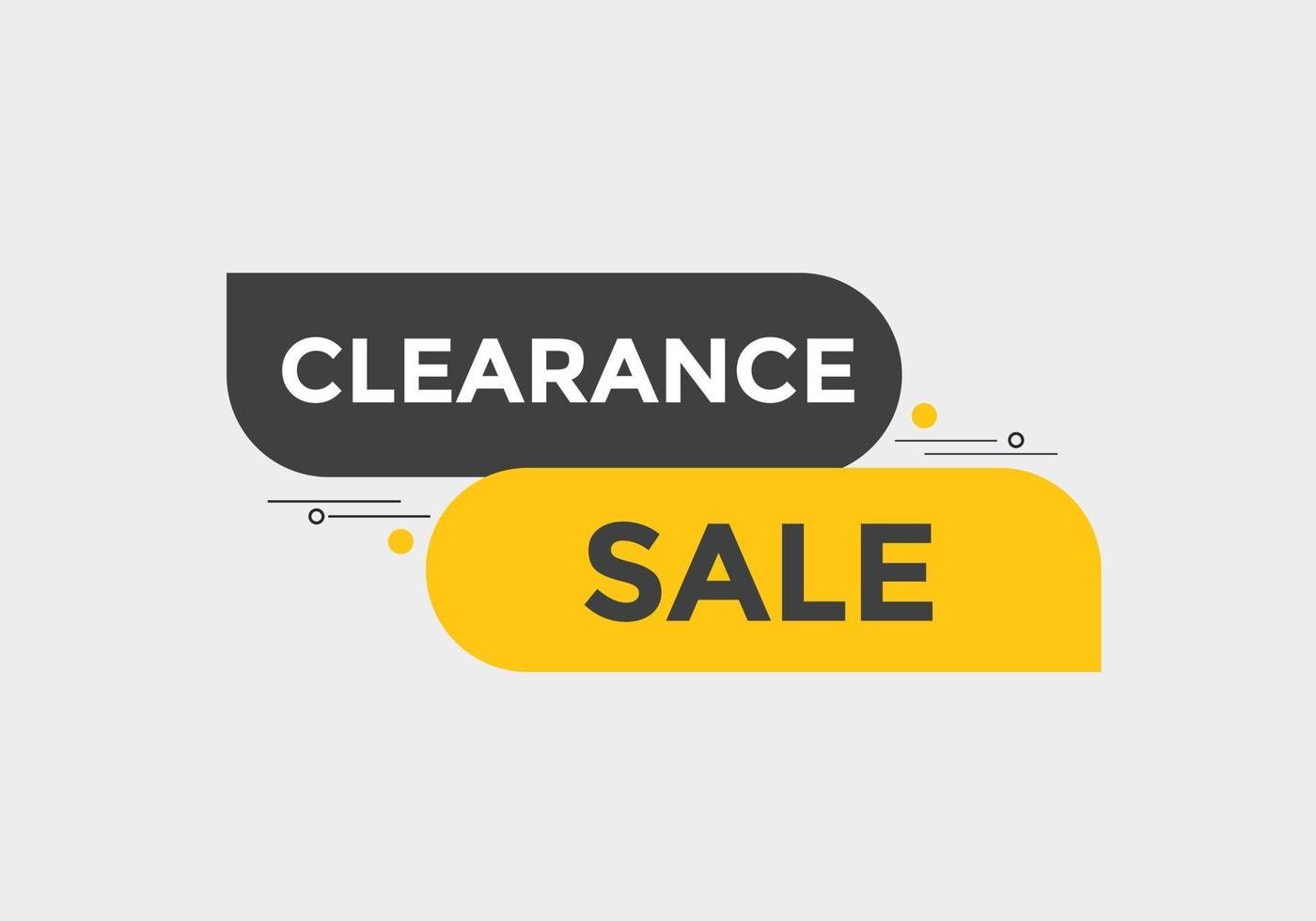 clearance sale button.  clearance sale speech bubble. clearance sale banner label promotion template. Vector Illustration