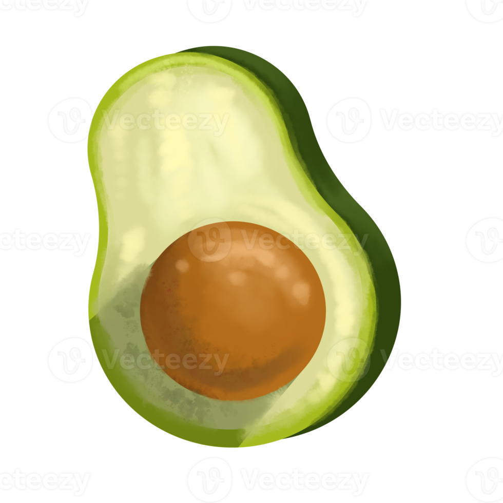 caricatura de fruta de aguacate png