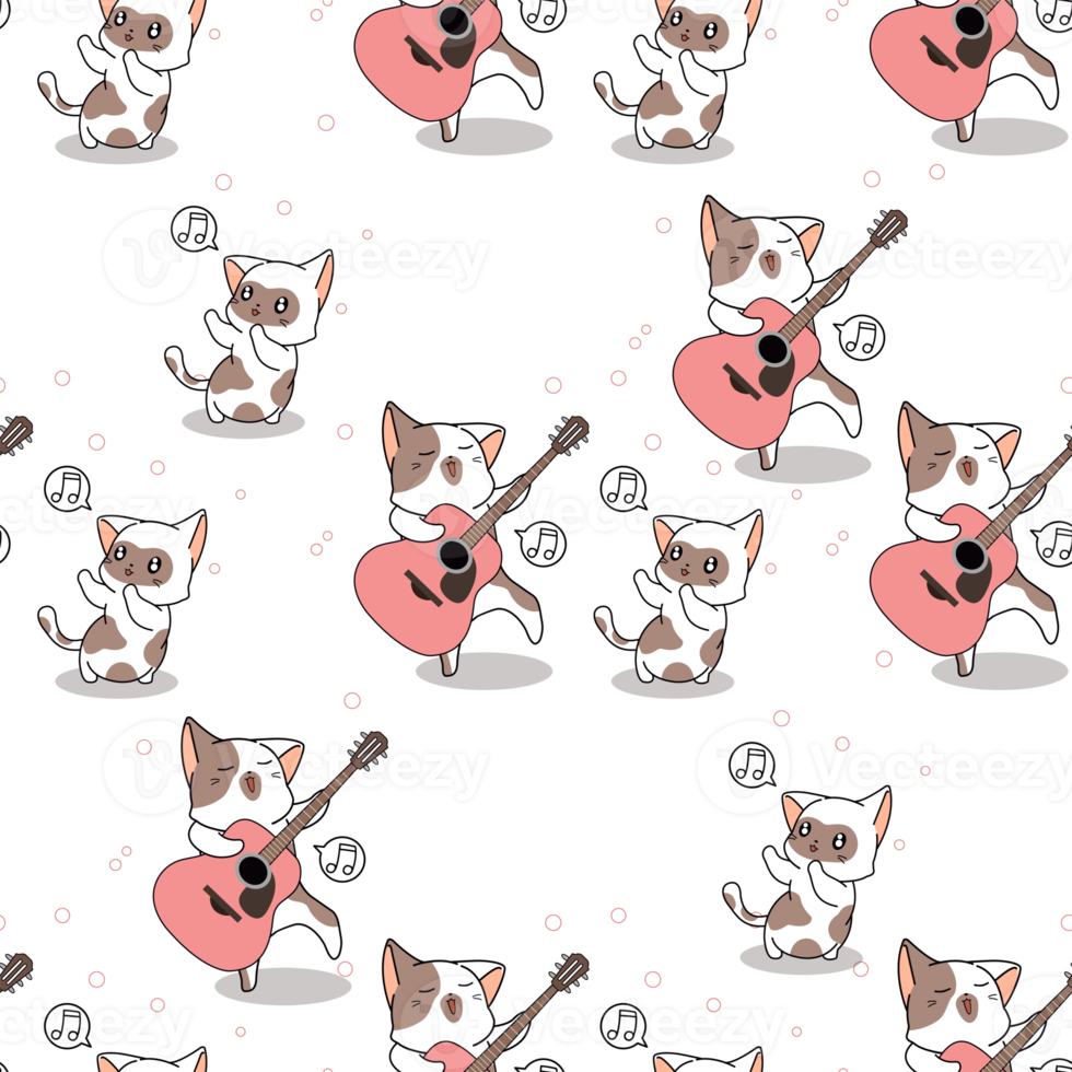 cat cartoon character pattern png