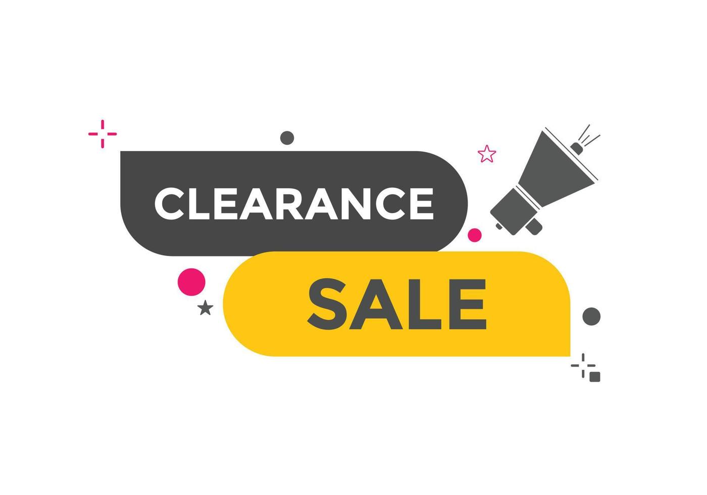 clearance sale button.  clearance sale speech bubble. clearance sale banner label promotion template. Vector Illustration