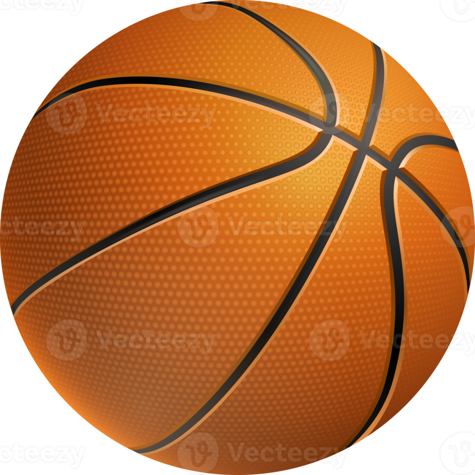 realistisch vector basketbal geïsoleerd png