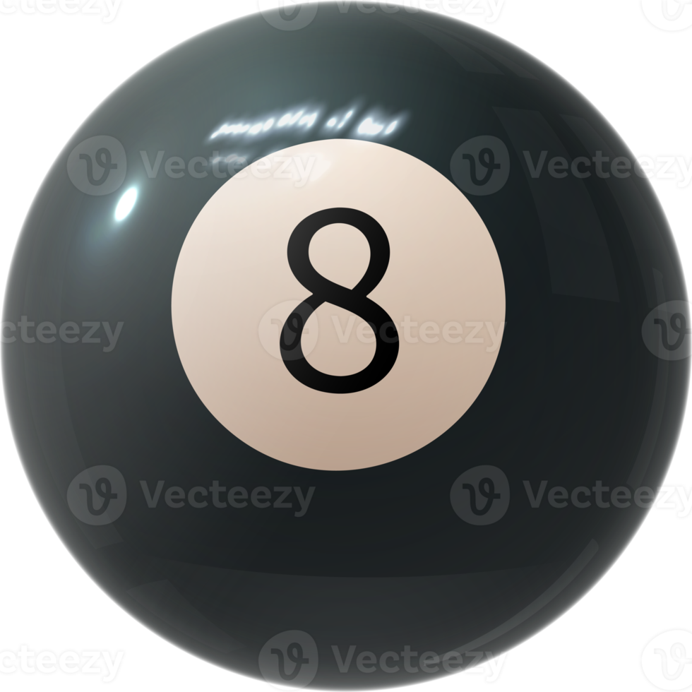 black billiard ball number eight png