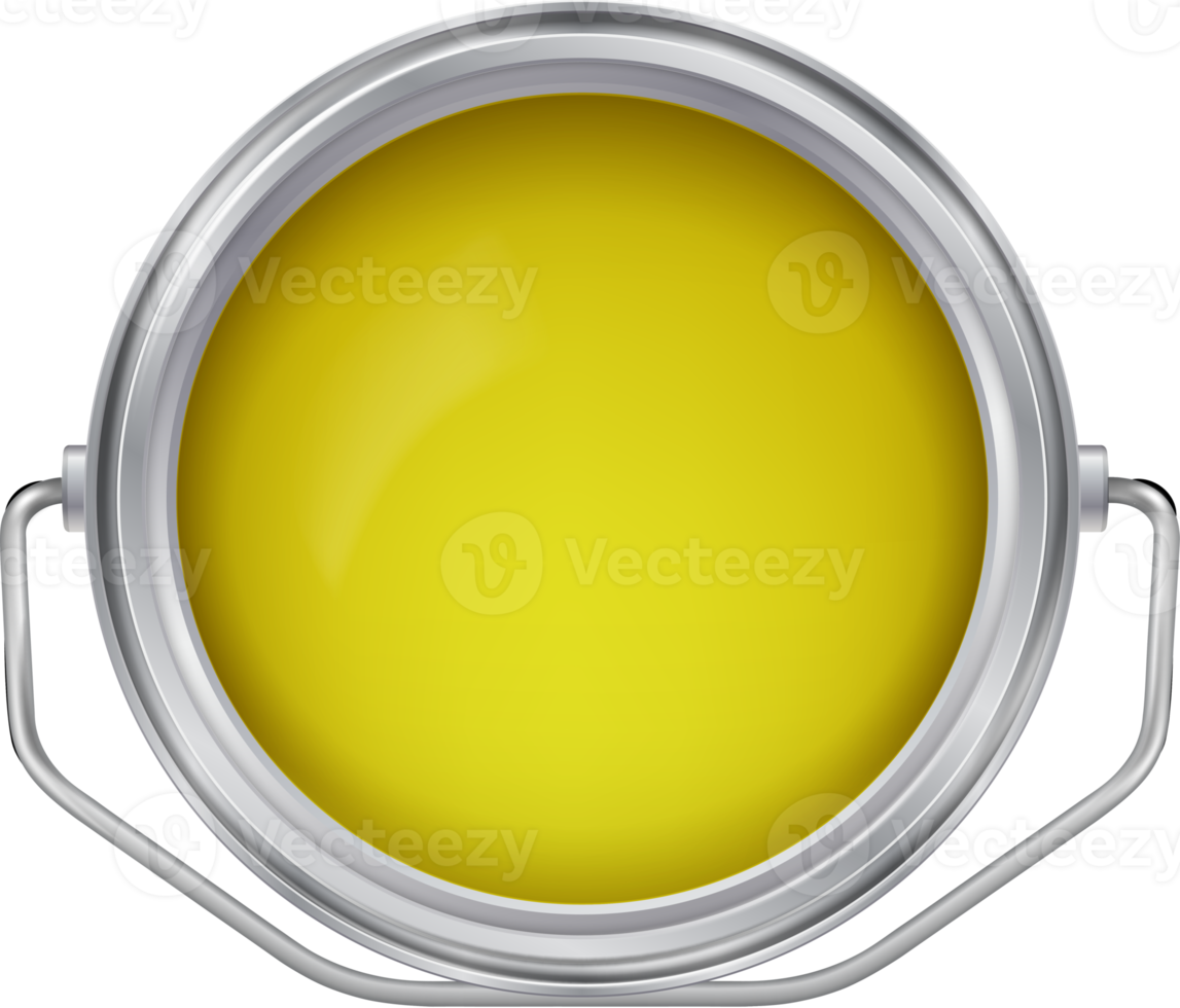 Open  can with  yellow paint png