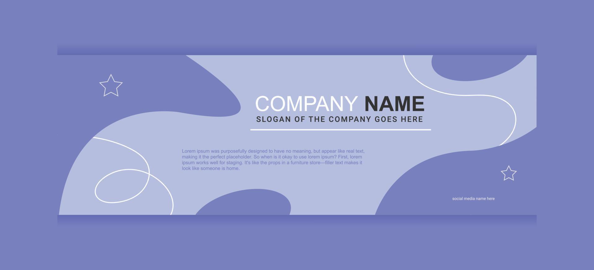 Company social media header or cover design and web banner template vector