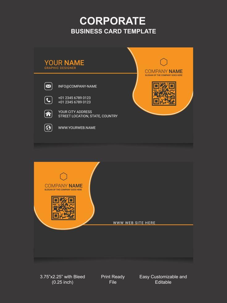 Corporate business card design template vector