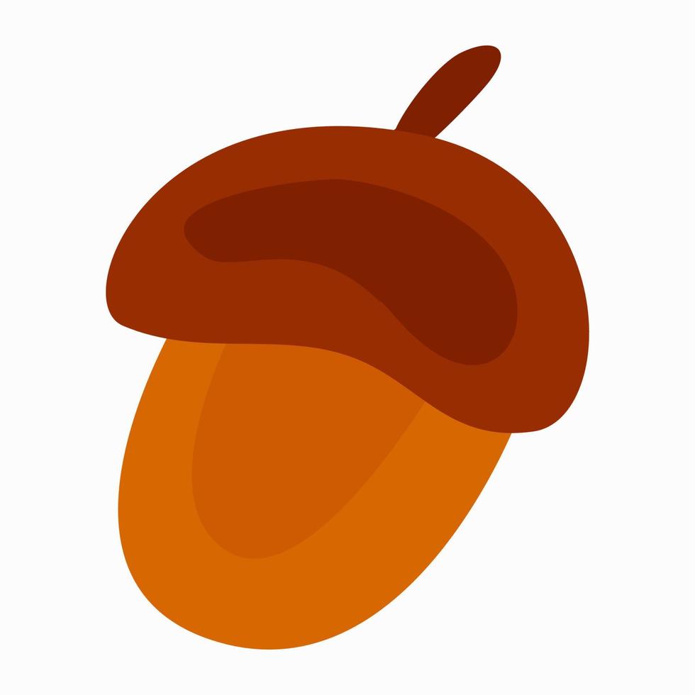Acorn flat icon, nut and food, vector graphics, a colorful solid pattern on a white background.