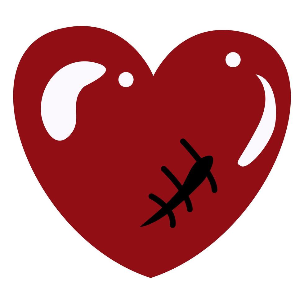 Red heart icon vector
