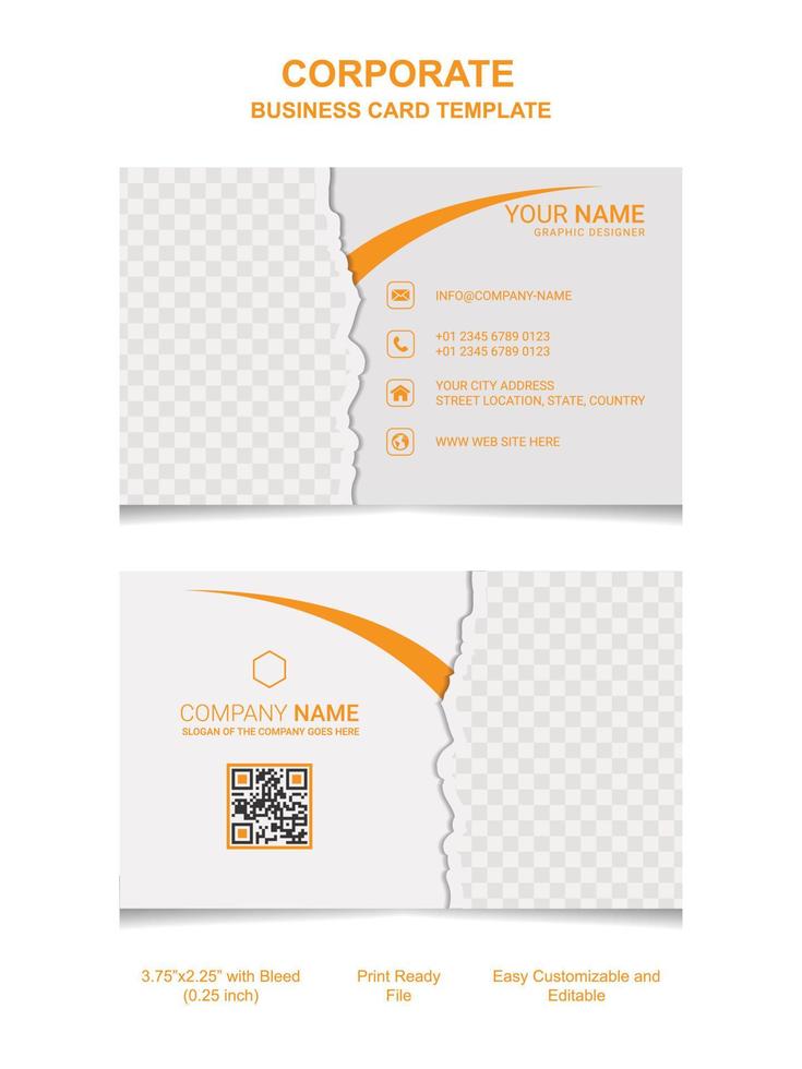 Corporate business card design template vector