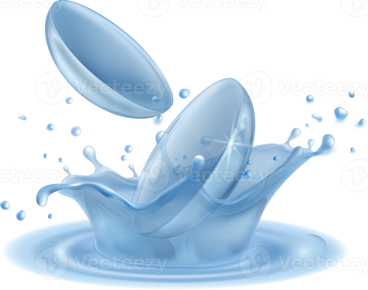 Contact lenses falling into the water 11421292 PNG