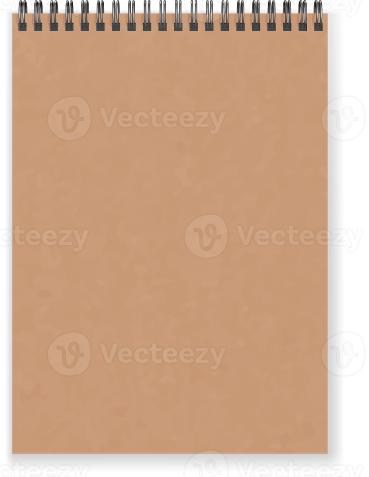 horizontal  closed  spiral notepad png