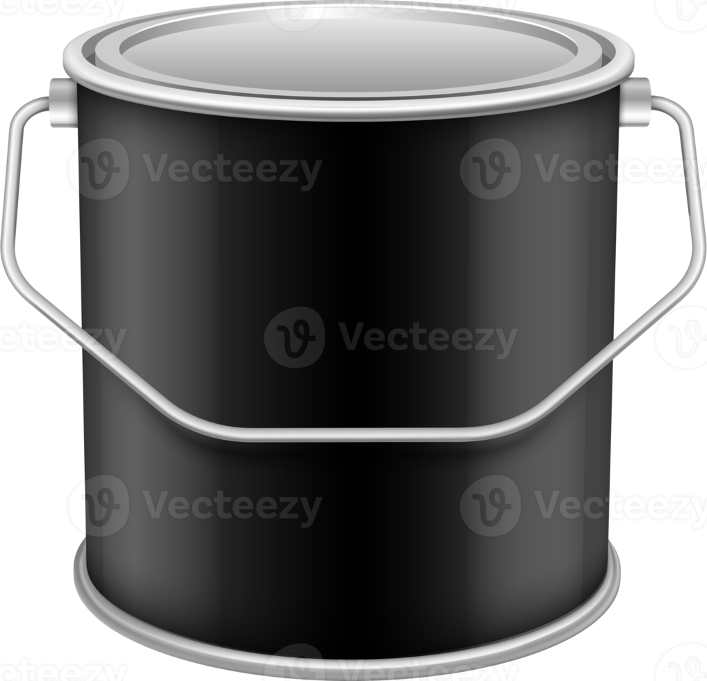 closed black can with wall paint png