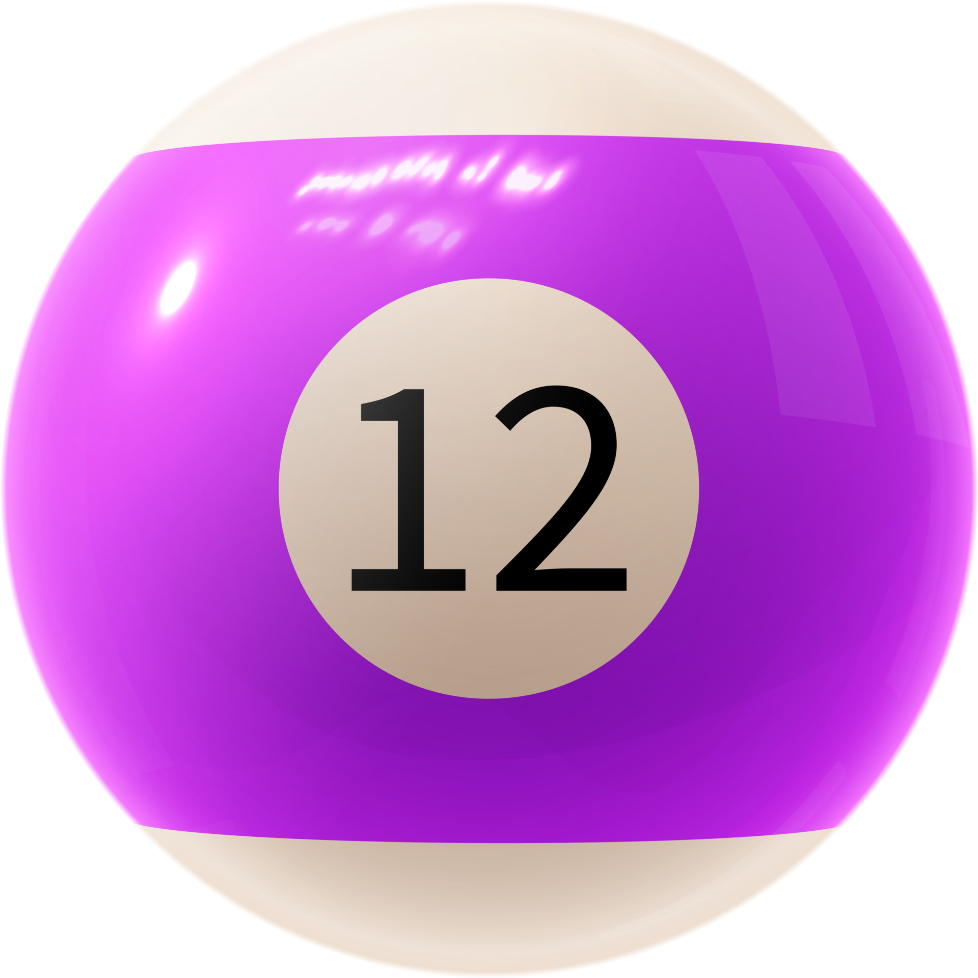 Lila Billardkugel Nummer Zw Lf 11421314 PNG Purple Billiard Ball Number Twelve Png