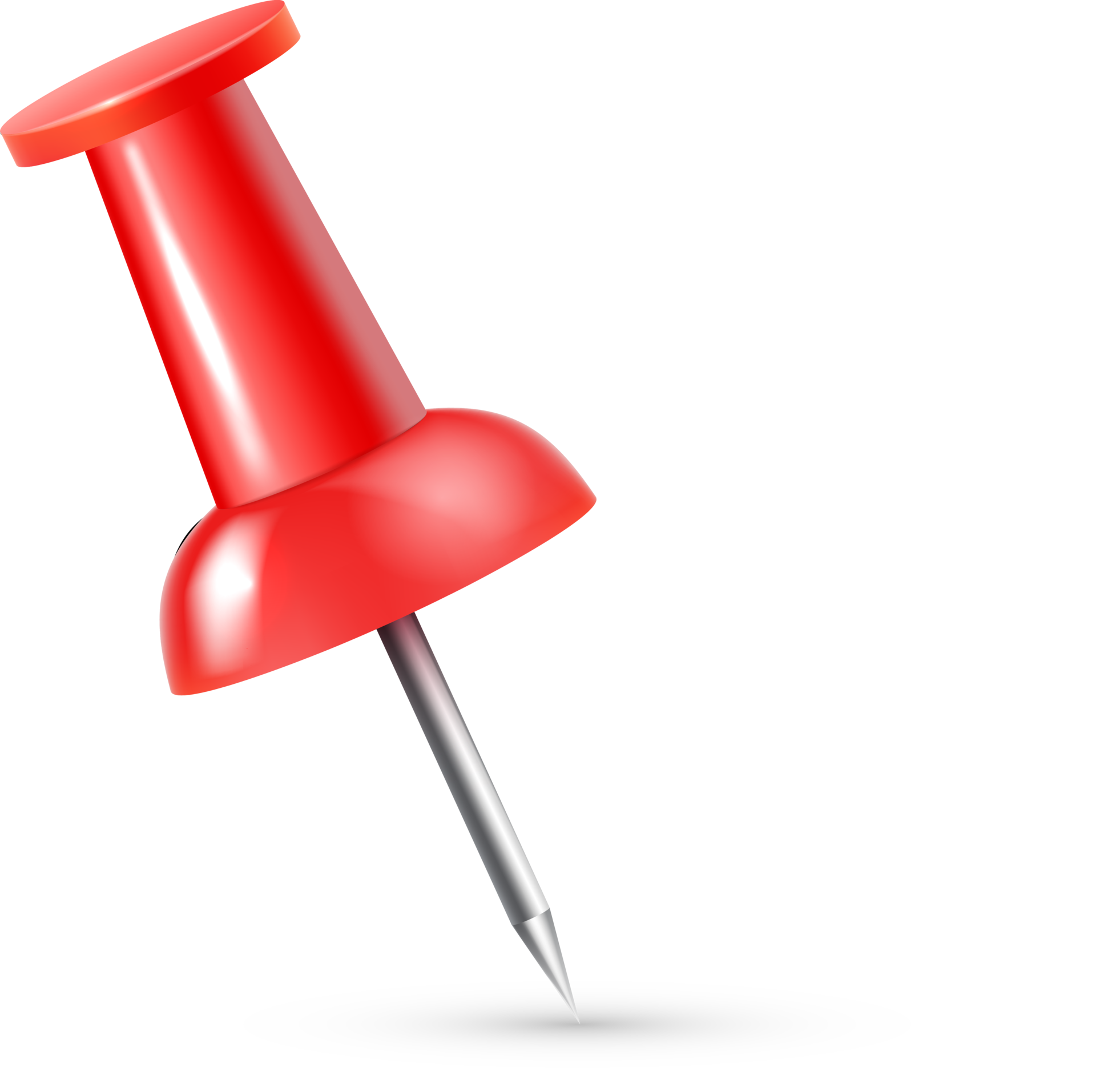 Glossy red push pin 11421317 PNG