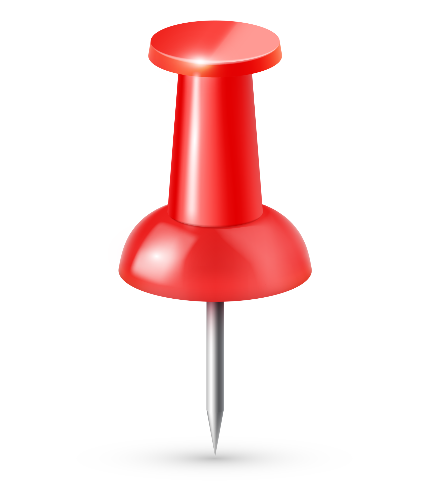 Glossy Red Push Pin 11421319 Png