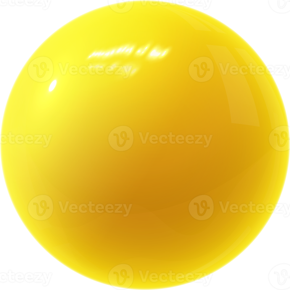 yellow glossy ball png