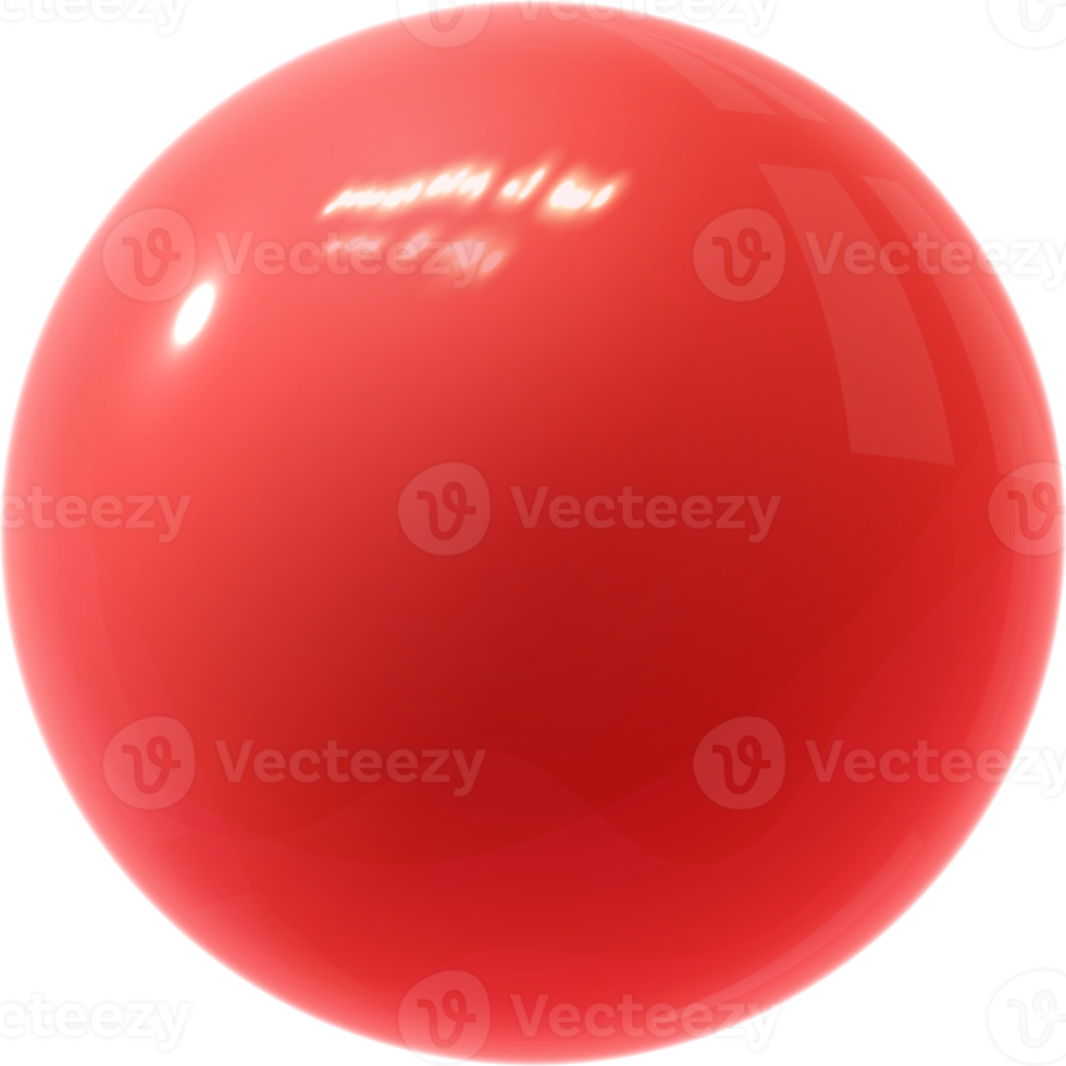 red glossy ball png